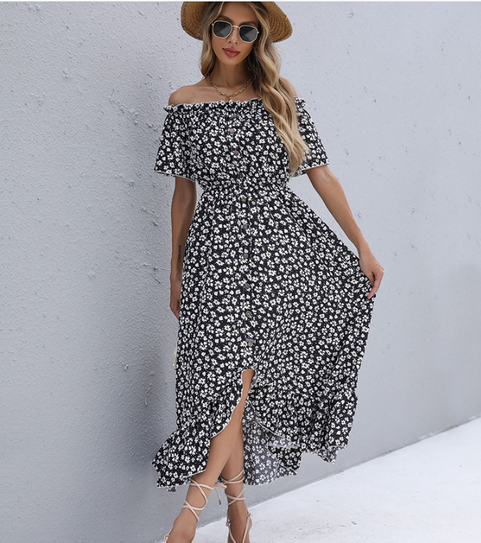 Way The I Am Smocked Off The Shoulder Dress