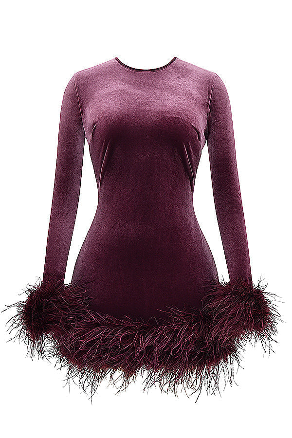 Boutique Lidia Women's Velvet Mini Dress Elevated Occasion Wear