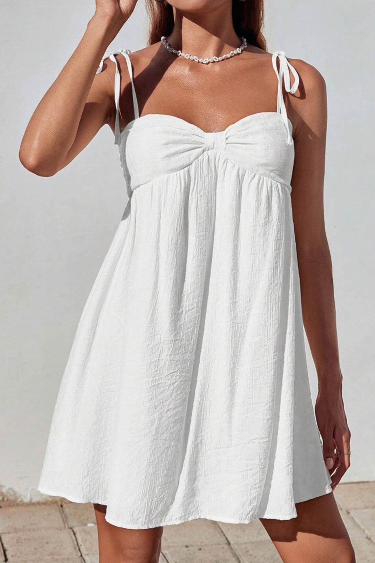 Tie Bow up Cami Mini Dress