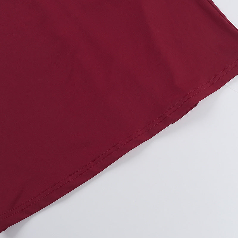 Midi Horres Dress Maroon