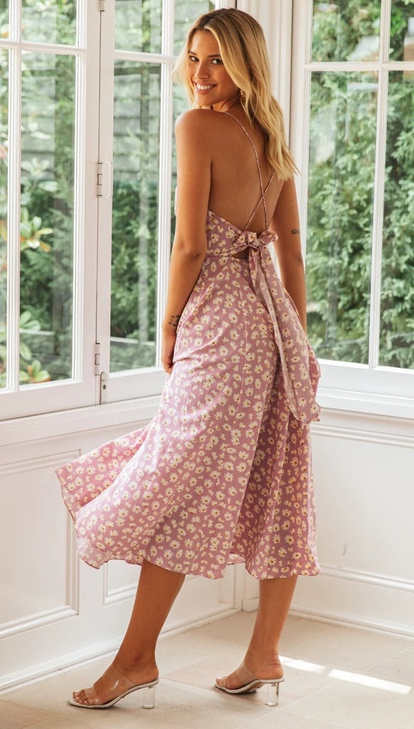 Printed Munoz Ruffle Tiered Midi Dress
