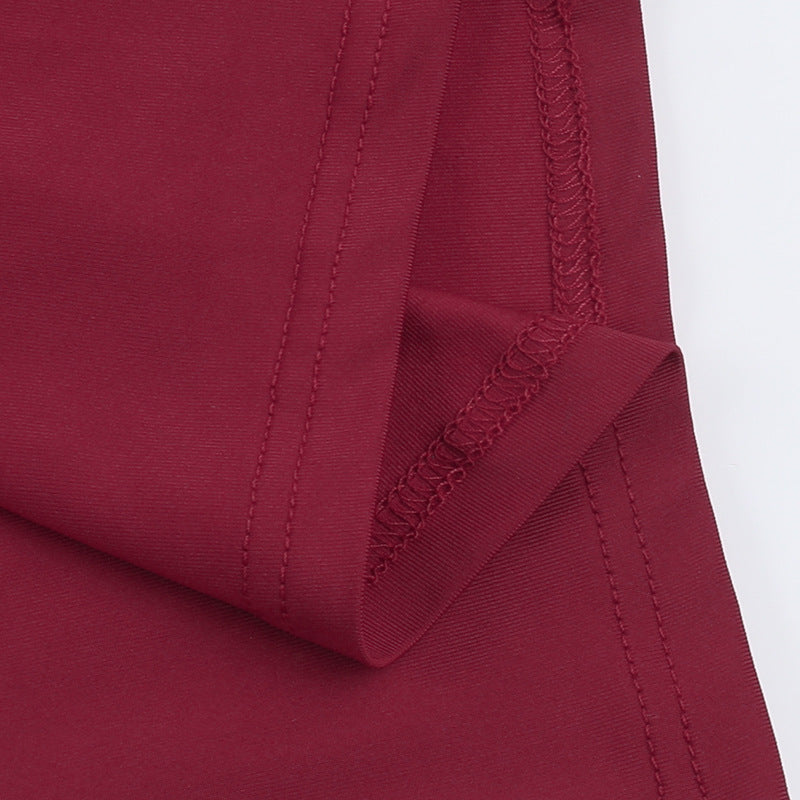 Midi Horres Dress Maroon