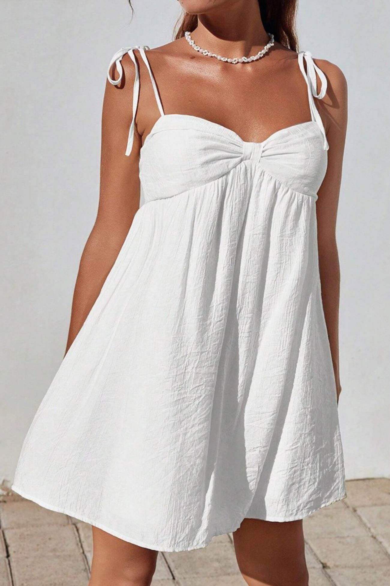 Tie Bow up Cami Mini Dress