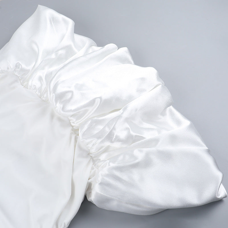 Off Frostene Shoulder Mini Dress White