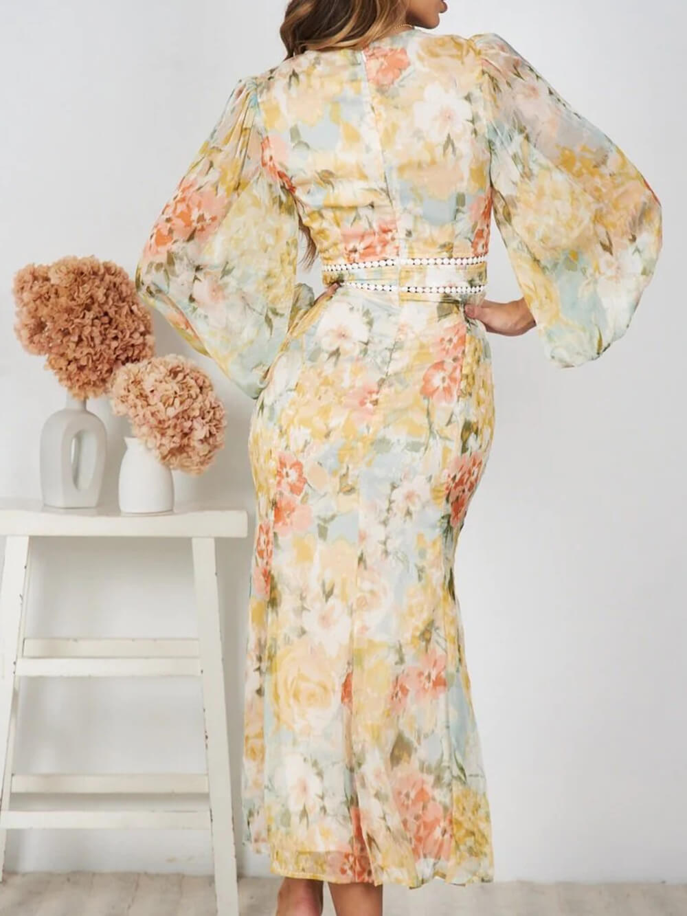 Slim Long Fit Tuxedo Midi Dress