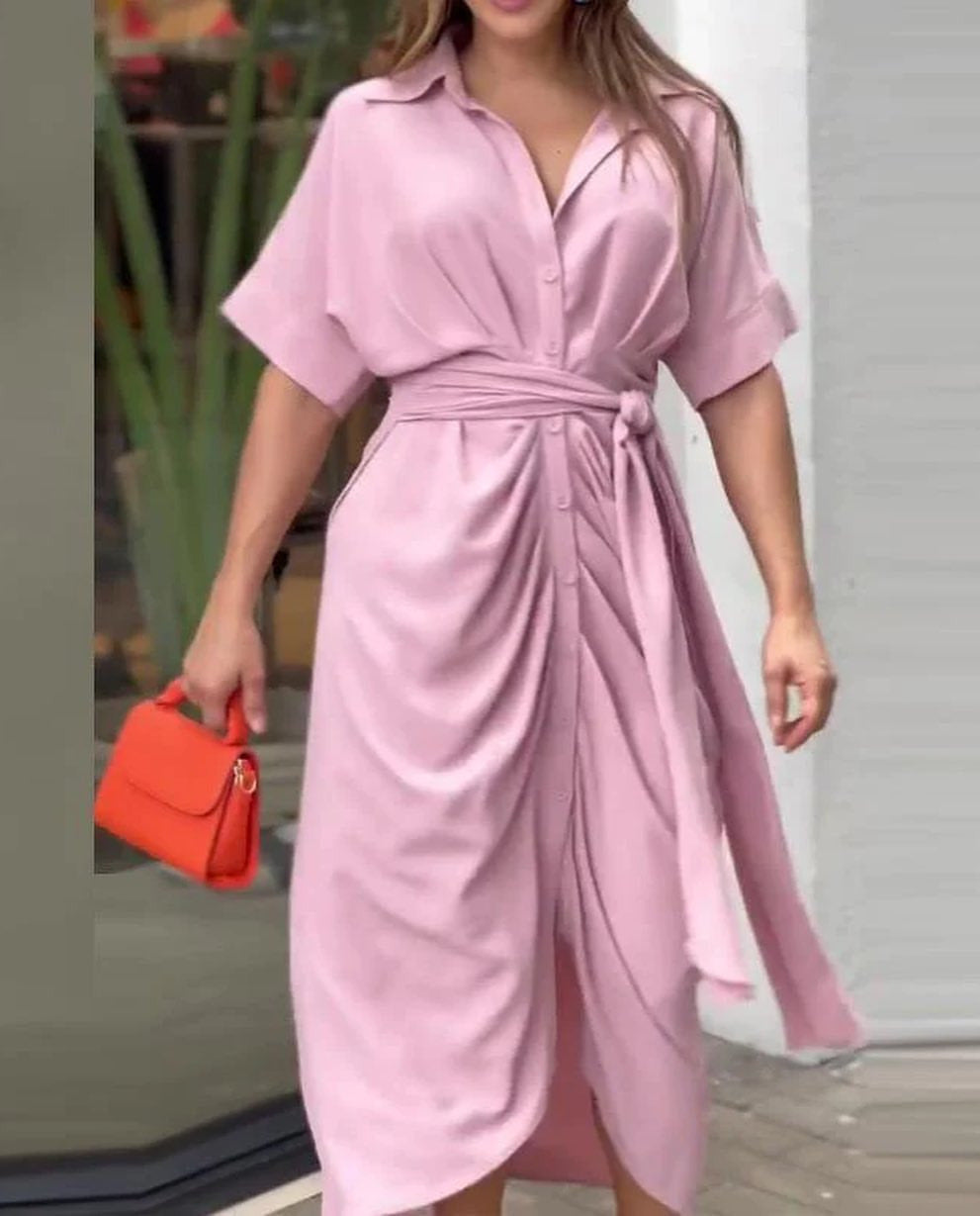 Babe Summer Midi Dress Pink