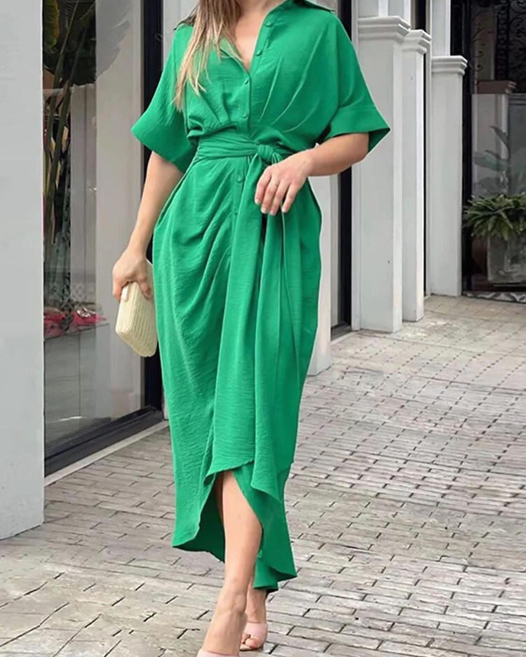 Babe Summer Midi Dress Green