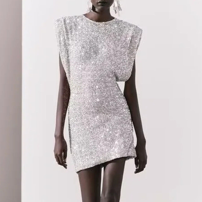 On Party Mini Dress Silver