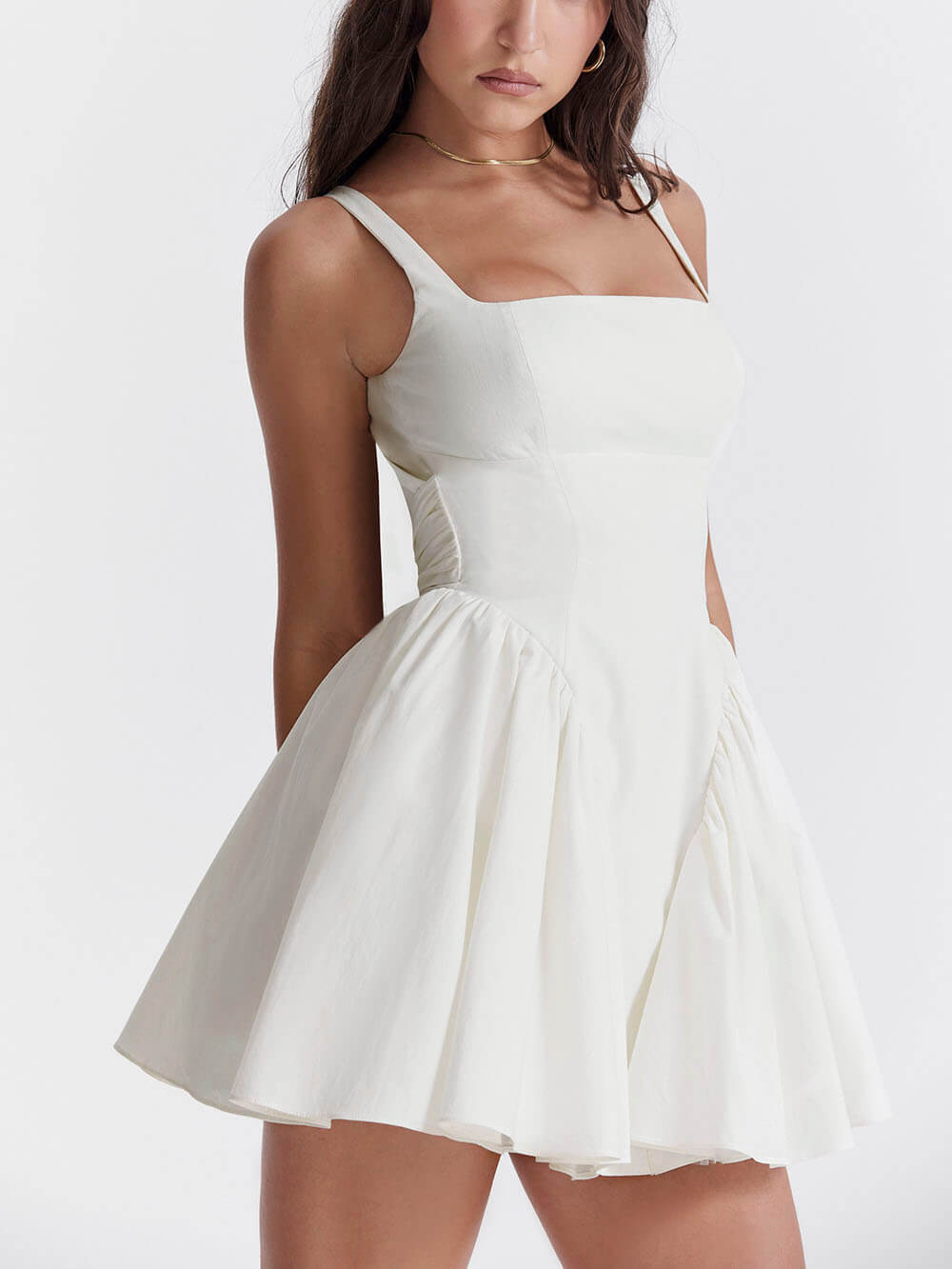 Bow Ivory Mini Dress