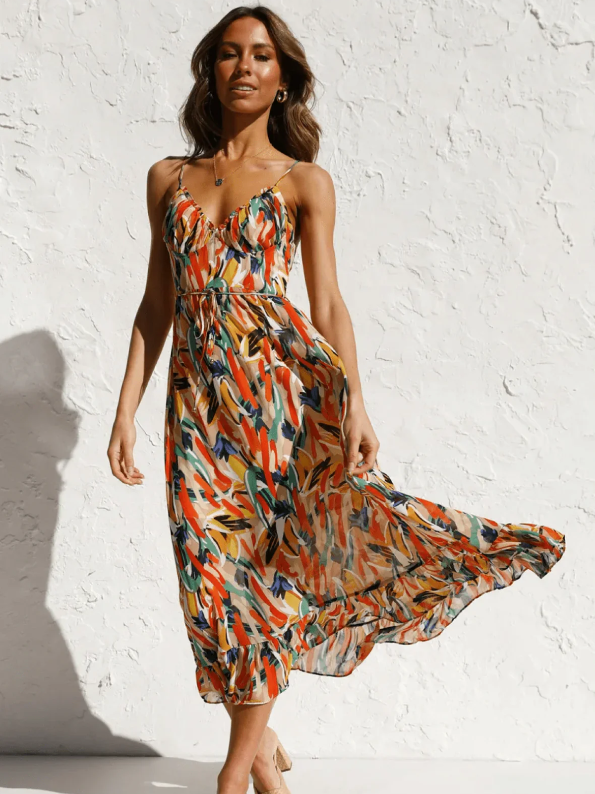 Exclusive Samantha Colorful Midi Dress Boutique Collection