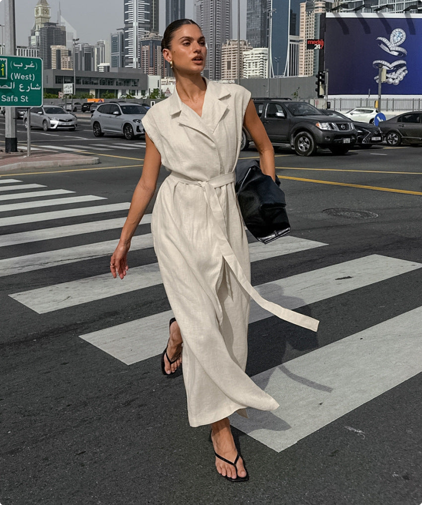 Midi Rustin Dress Khaki