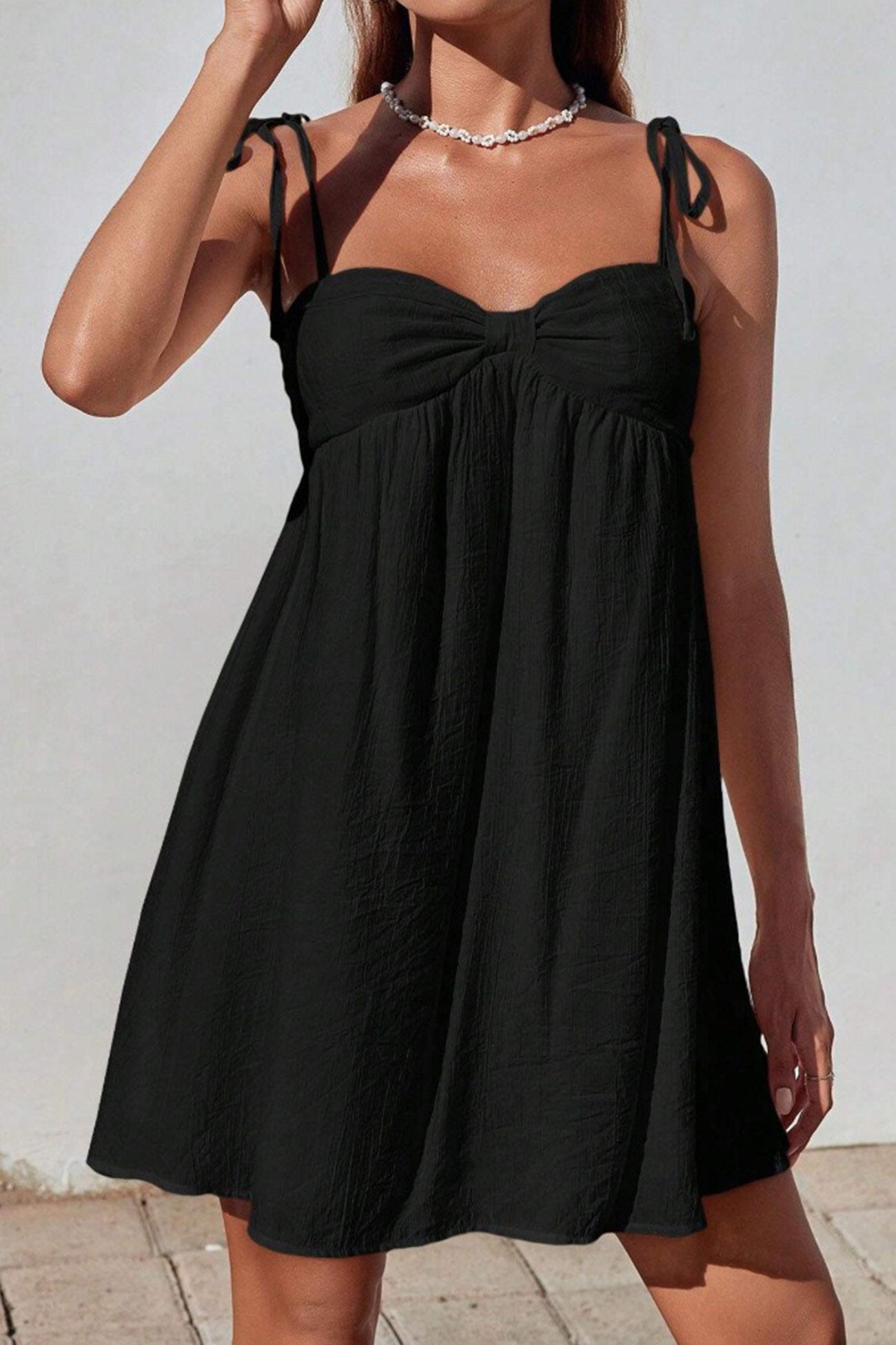 Tie Bow up Cami Mini Dress