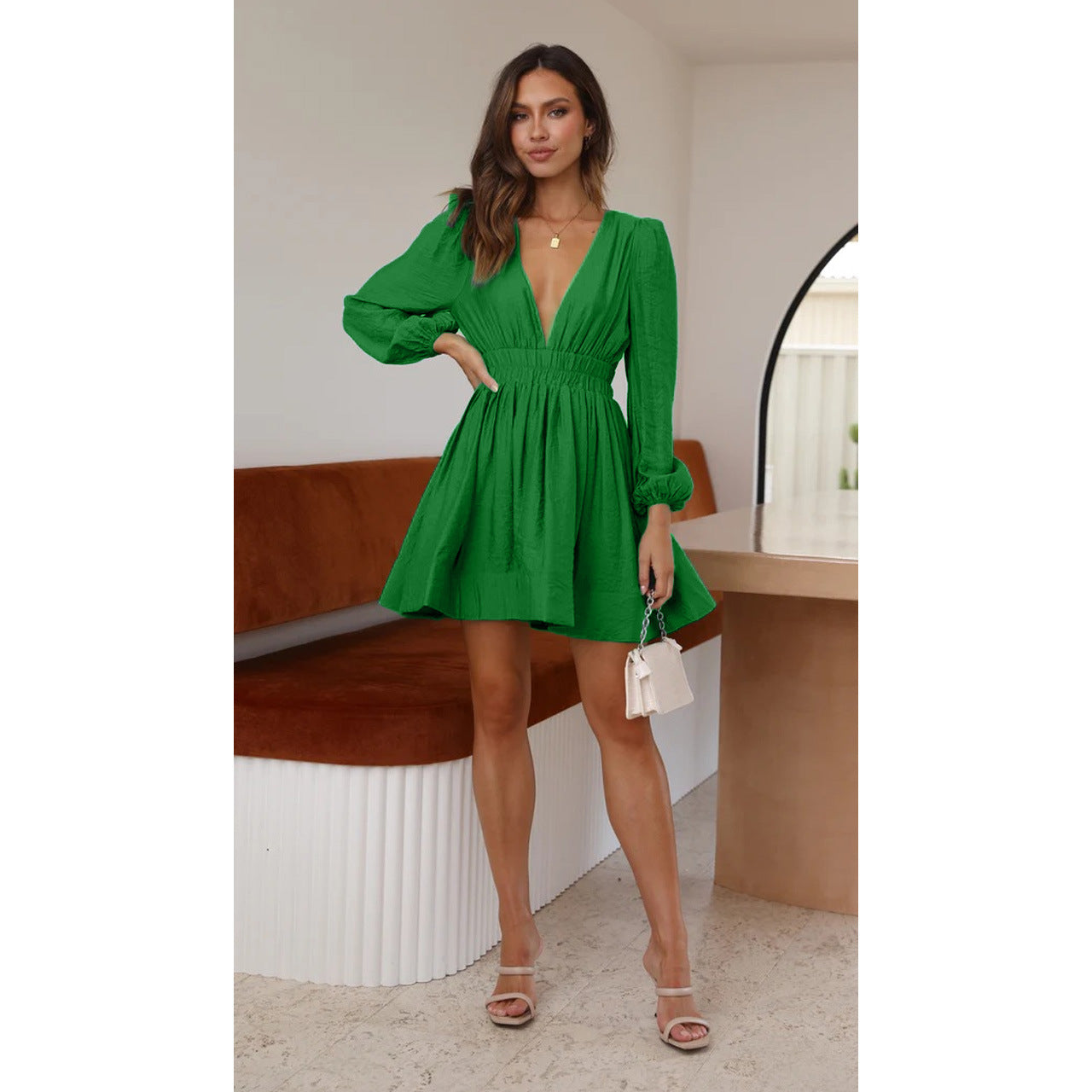 Mini Ferguson Dress Green