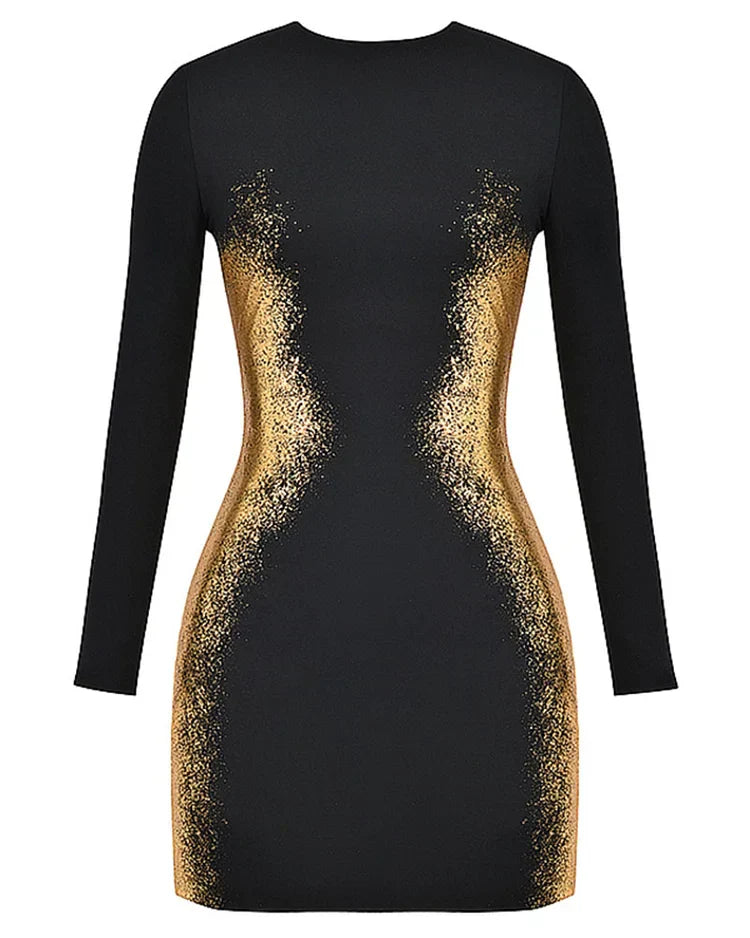Elevated Brooke Printed Fashionable Mini Dress Evening Wear Edit