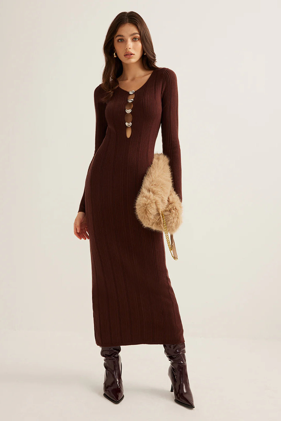 Chic Ribbed Knit Bodycon Dress