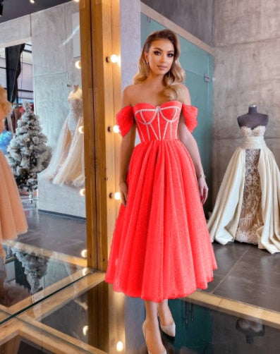 Kissnovaa - New Short Prom Dresses With Boat Neck Celebrity Dresses