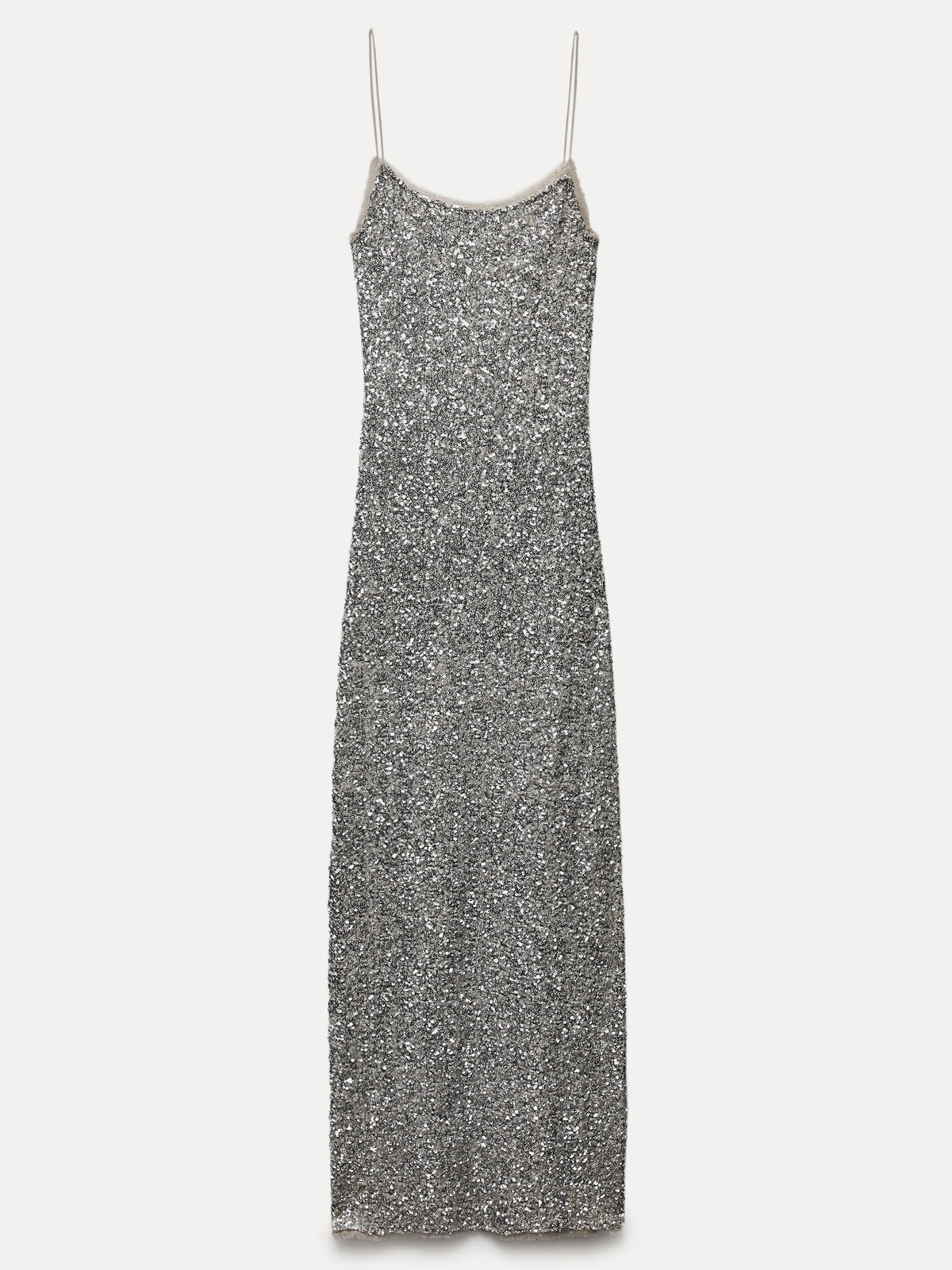 Slip Sequin Round Neck Dress