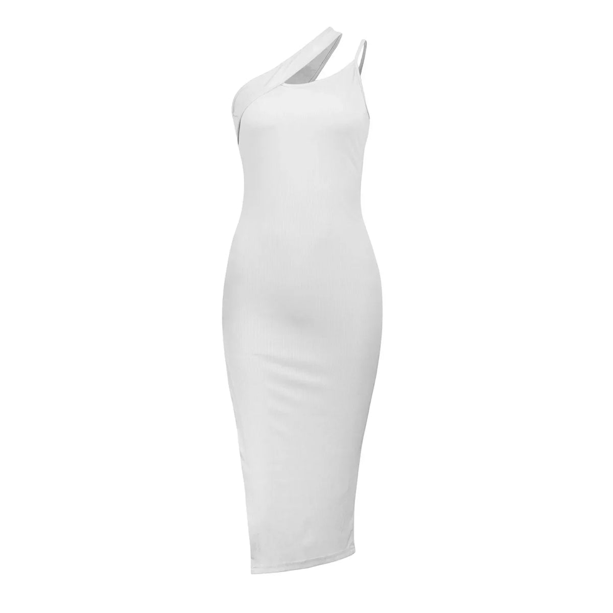 New Slit Oblique Slimming Sophisticated Casual Y2K Midi Dresses