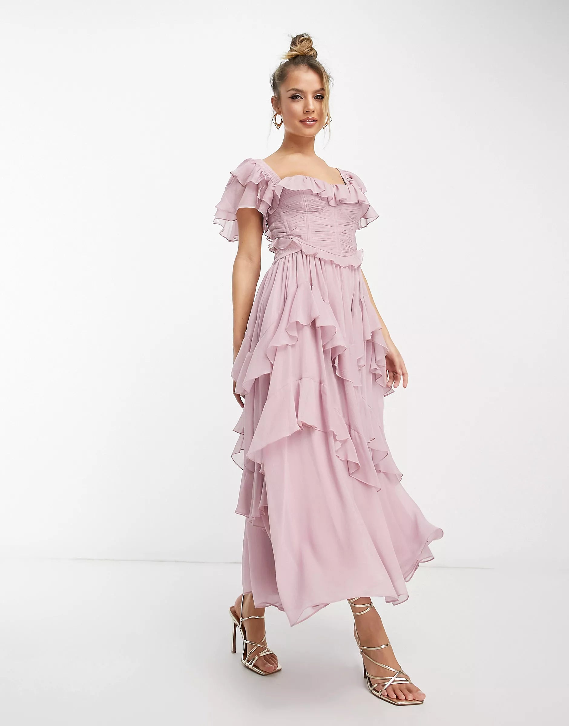 Ruffle Freyna Midi Dress