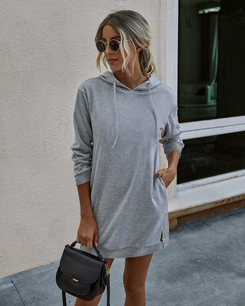 Pocketed Gilly Long Sleeve Knit Dress