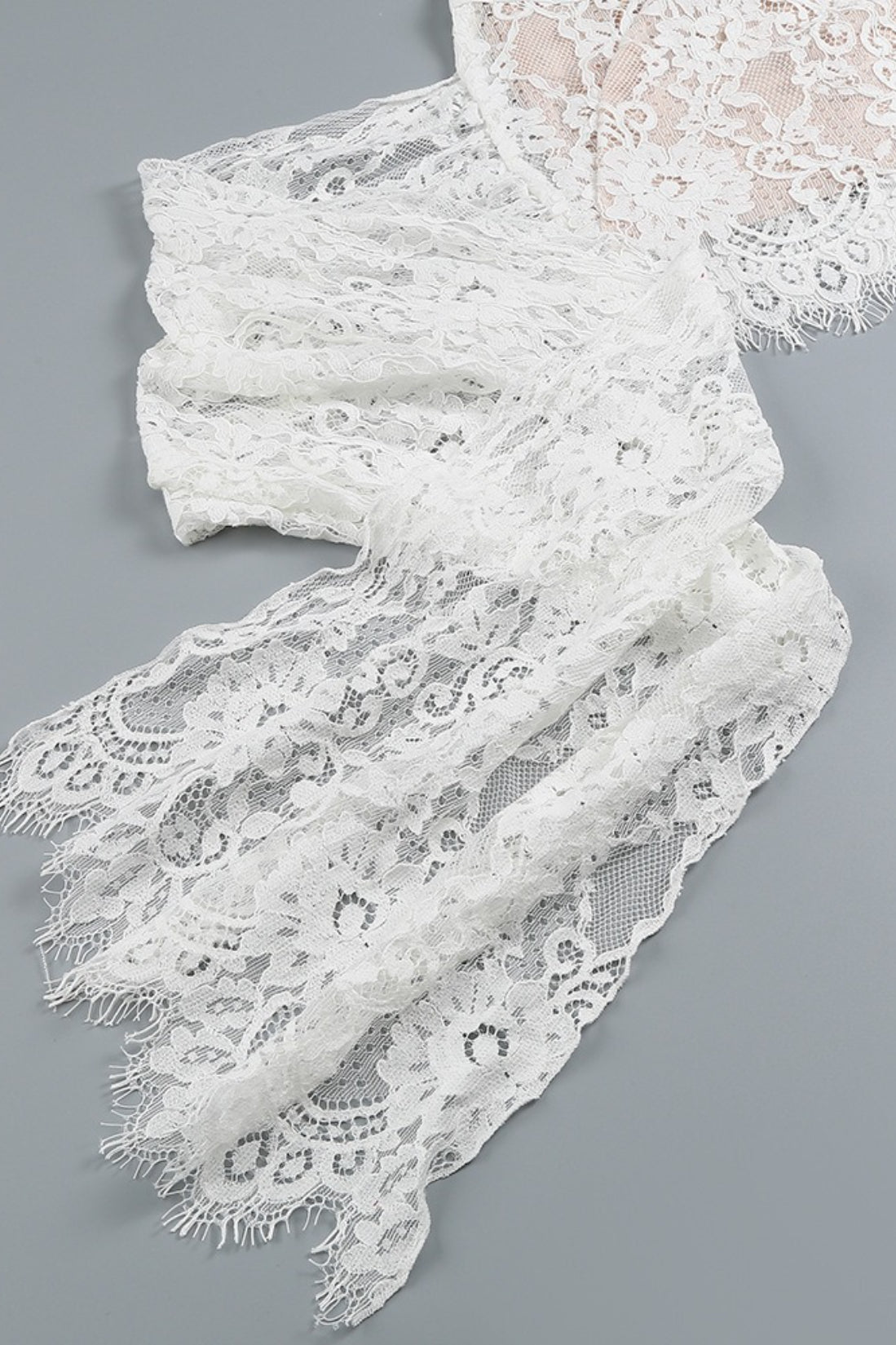 Lace Strapless Corset Sheer Mini Dress