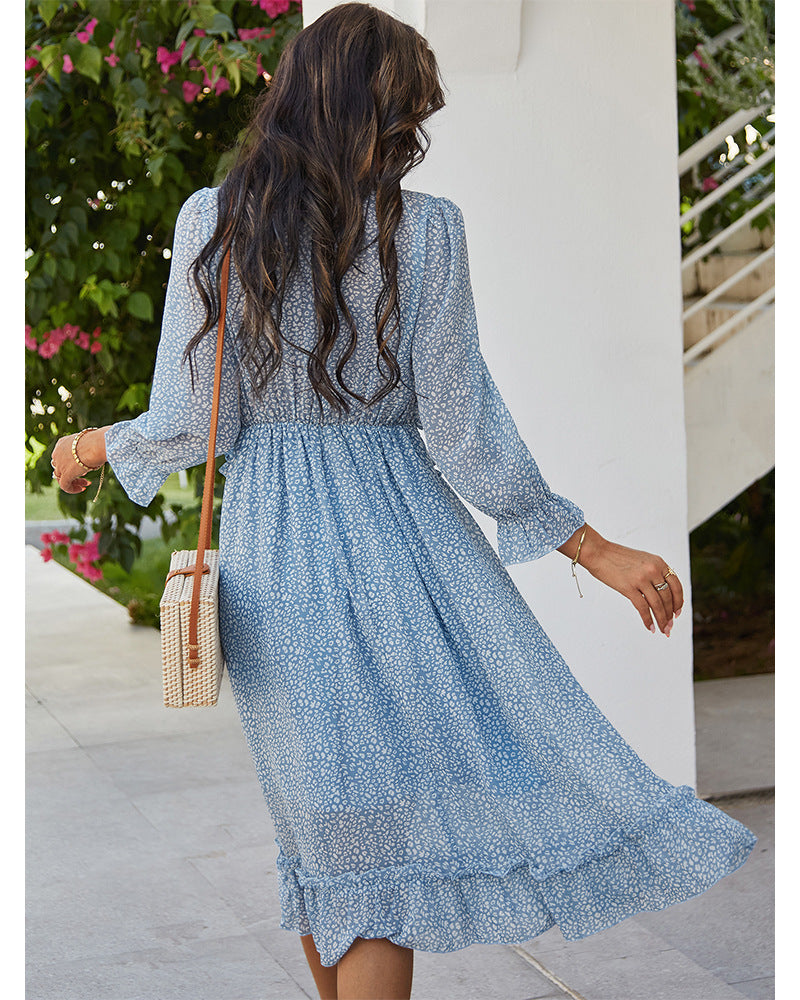 Now I'm Falling Flower Tiered Babydoll Dress