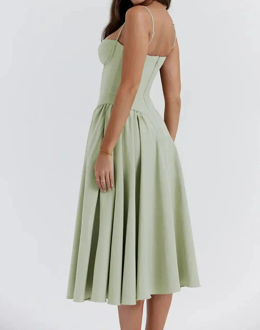 Sleeveless Carolyn Corset Midi Dress