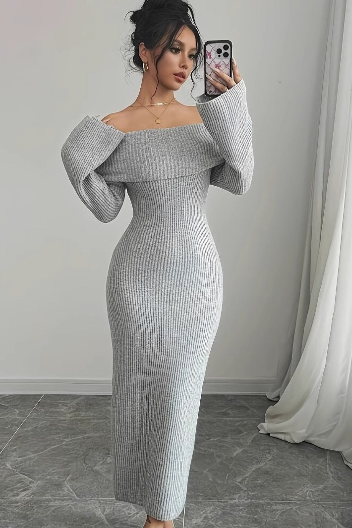 LongSleeve Edition Knit Maxi Sweater Dress
