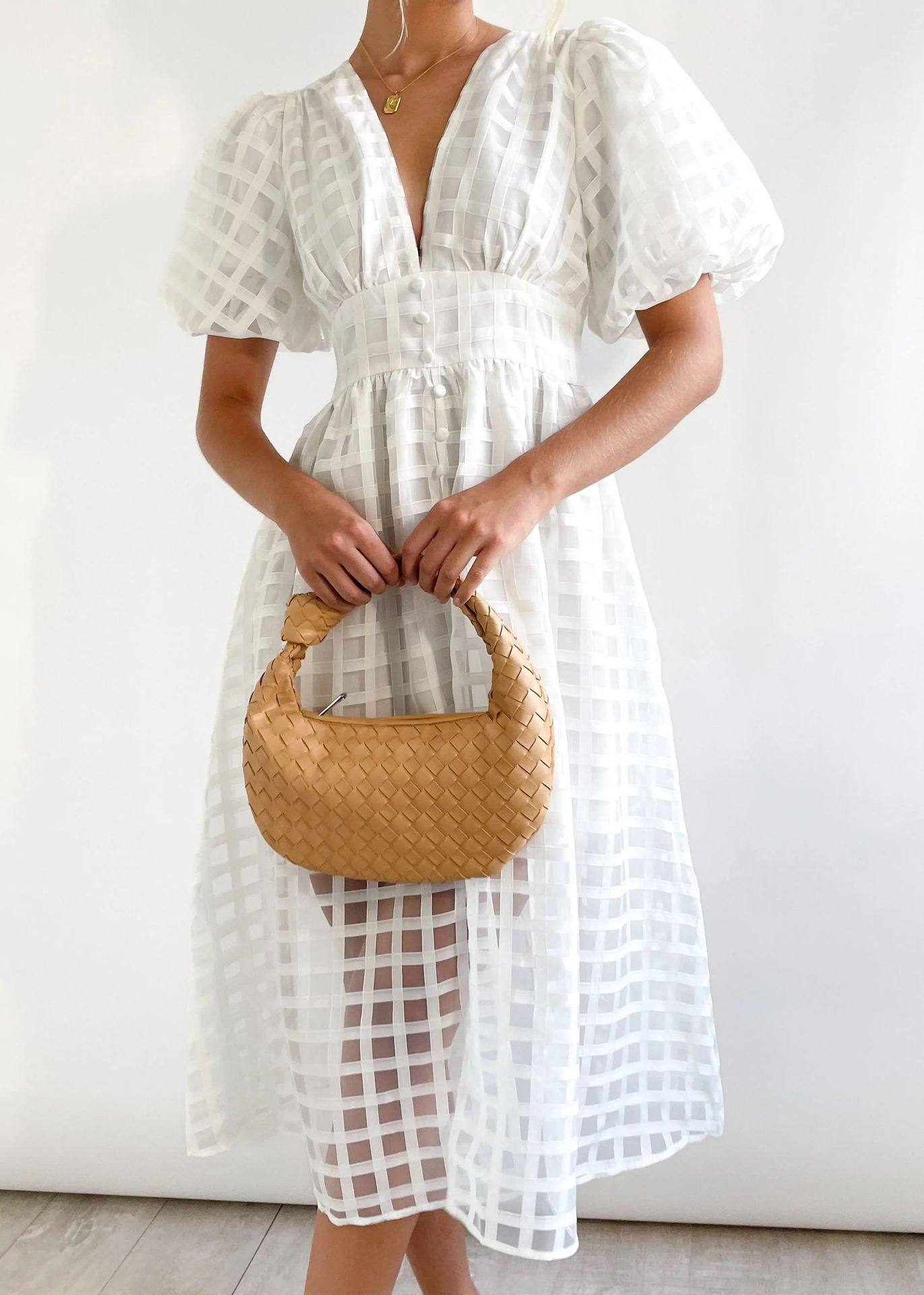 Midi Paradise Dress White