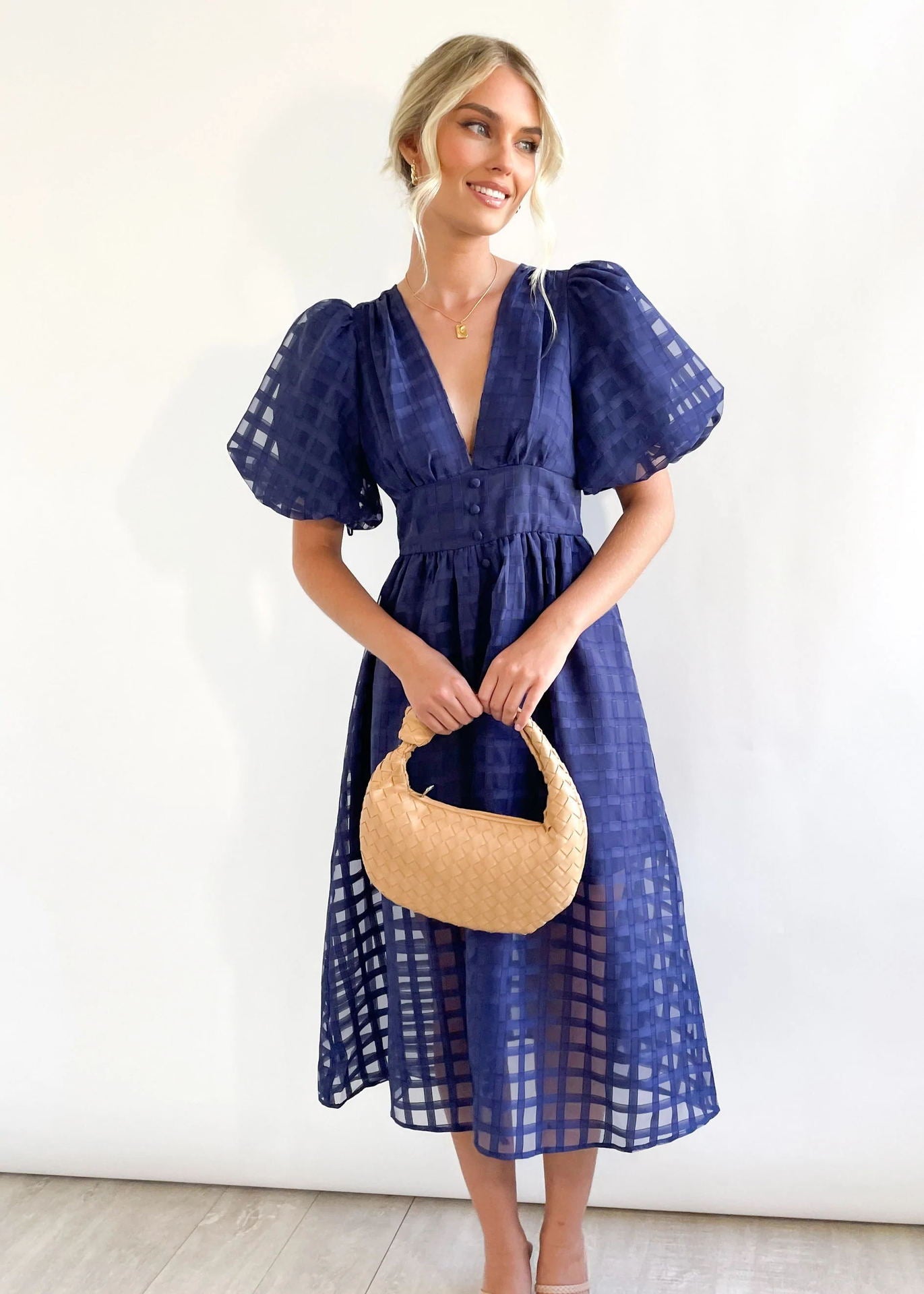 Midi Paradise Dress Navy Blue