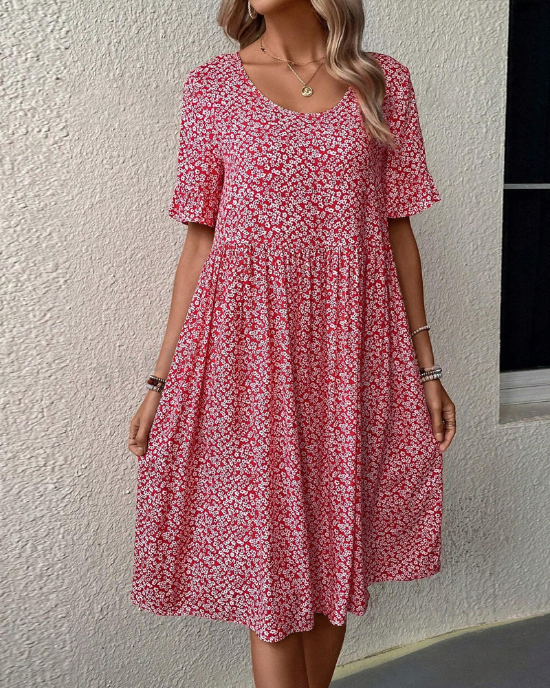 Adrianna Premium Bloom Midi Dress Everyday Luxe Edit