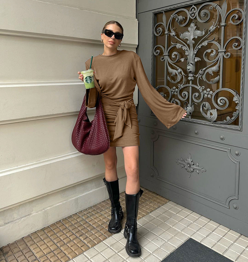 Mousse Mocha Mini Dress Brown