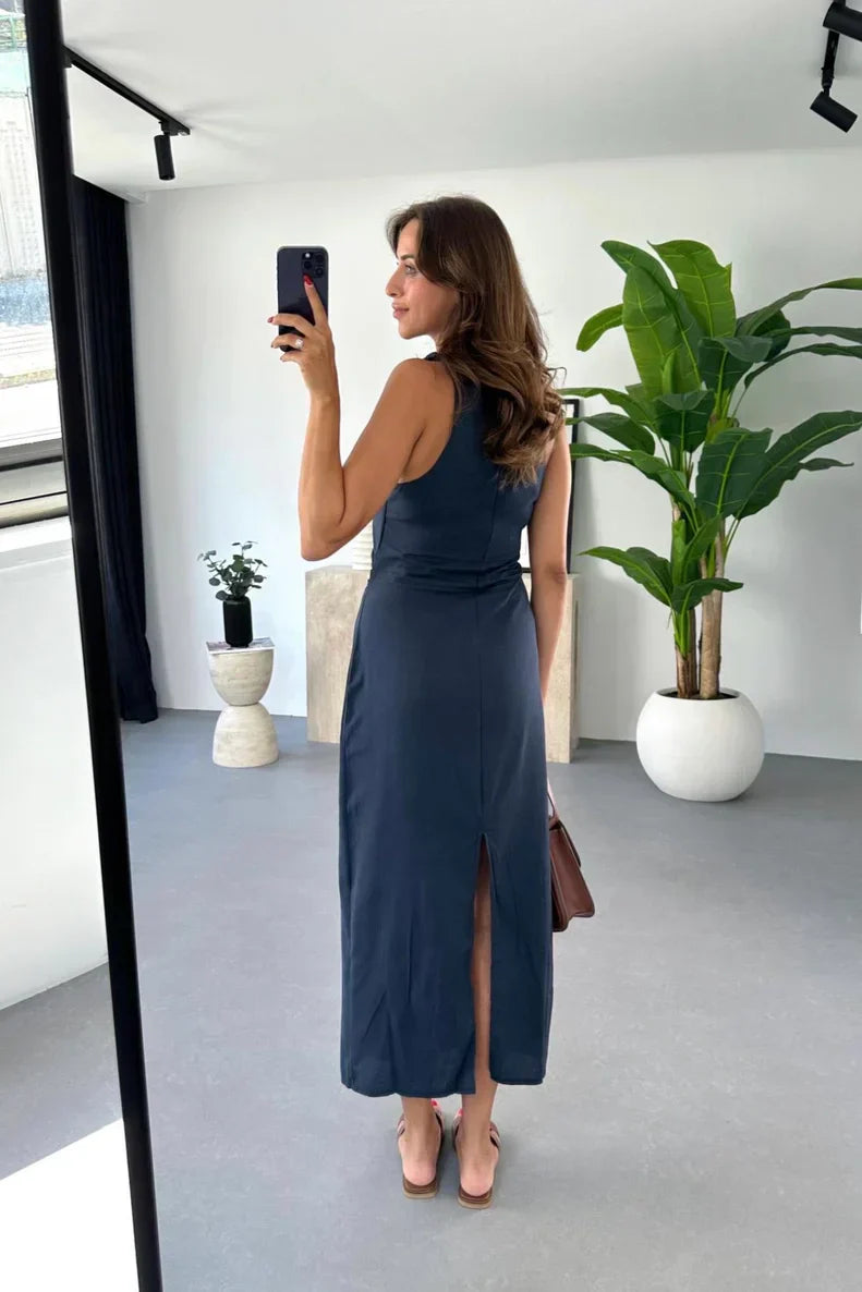 Bianca Chic Bare-Arm Midi Dresses Designer Dress Edit