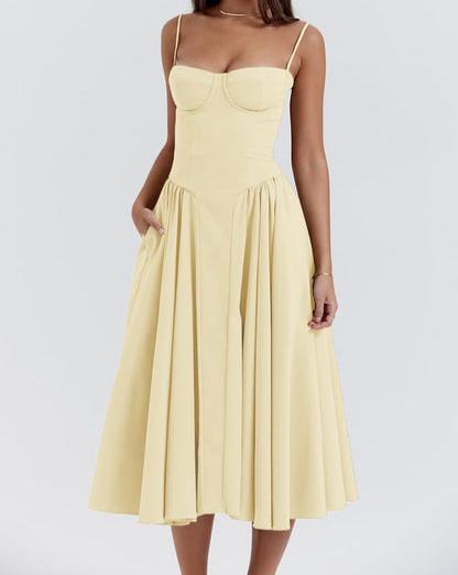 Sleeveless Carolyn Corset Midi Dress