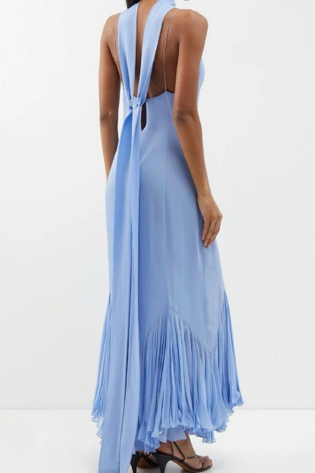 Timeless Party Midi Dress With Stole Blue