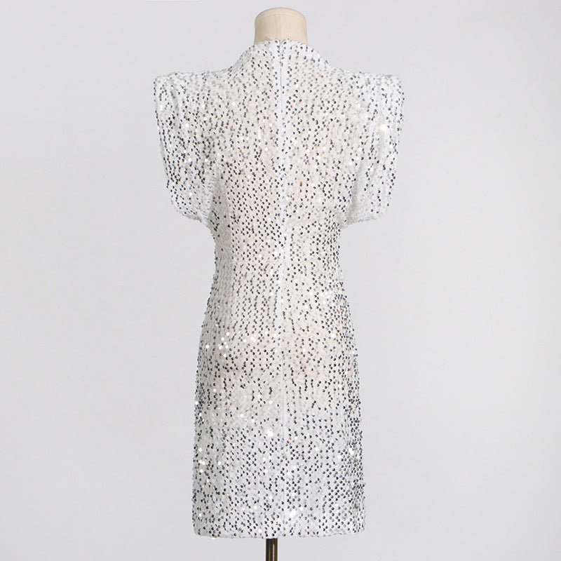 On Party Mini Dress Silver
