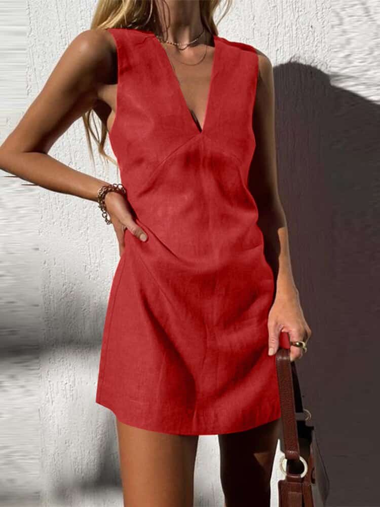 Timeless Zinnia Sleeveless Mini Dress for Women Statement Occasion Edit