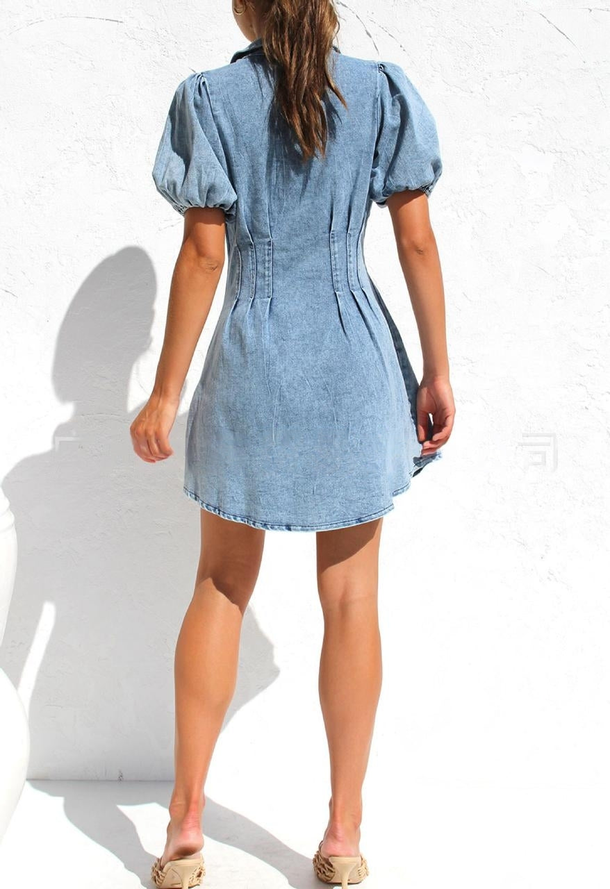 Rue Denim Mini Dress Blue