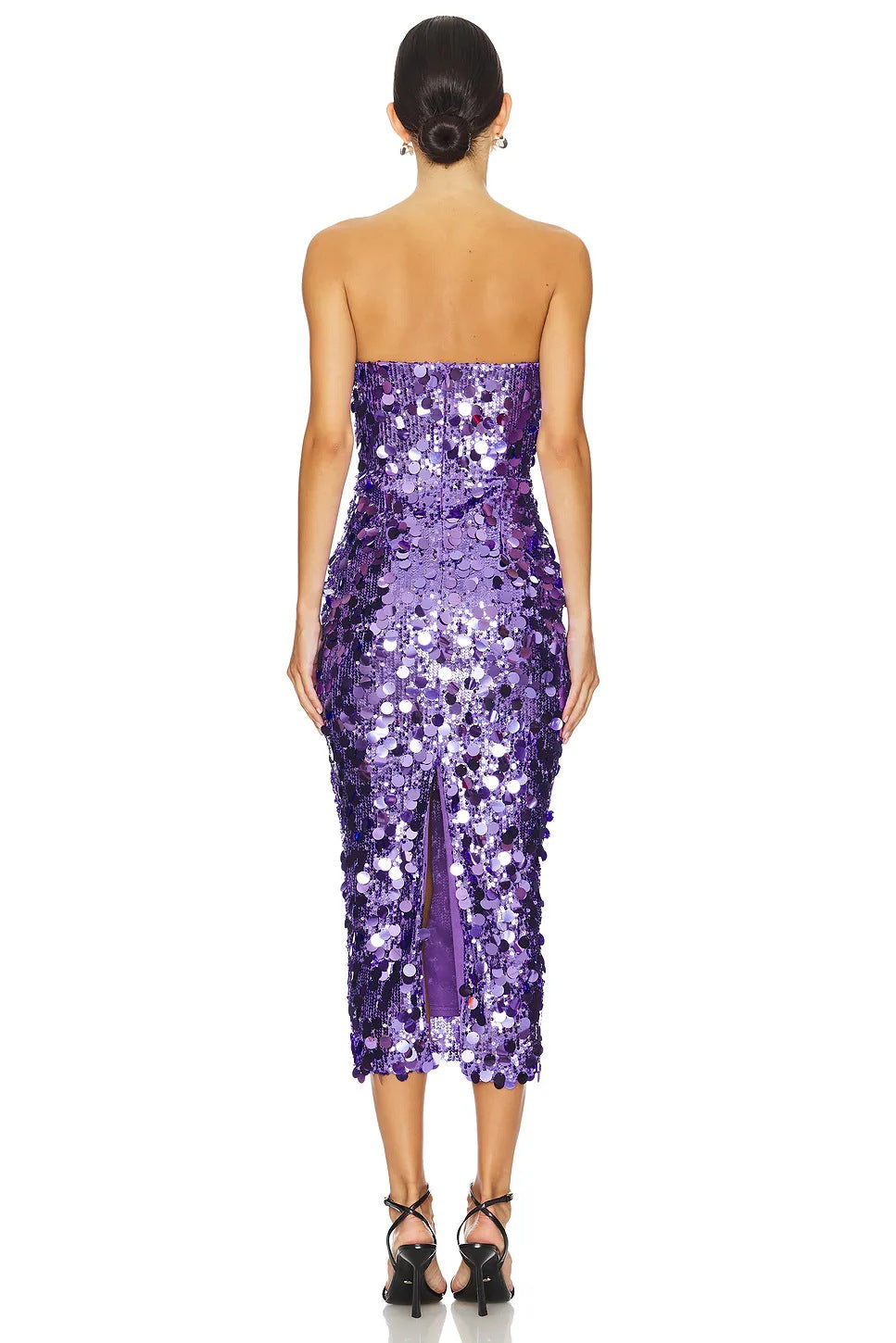 Sequined Babe Midi Dress Purple