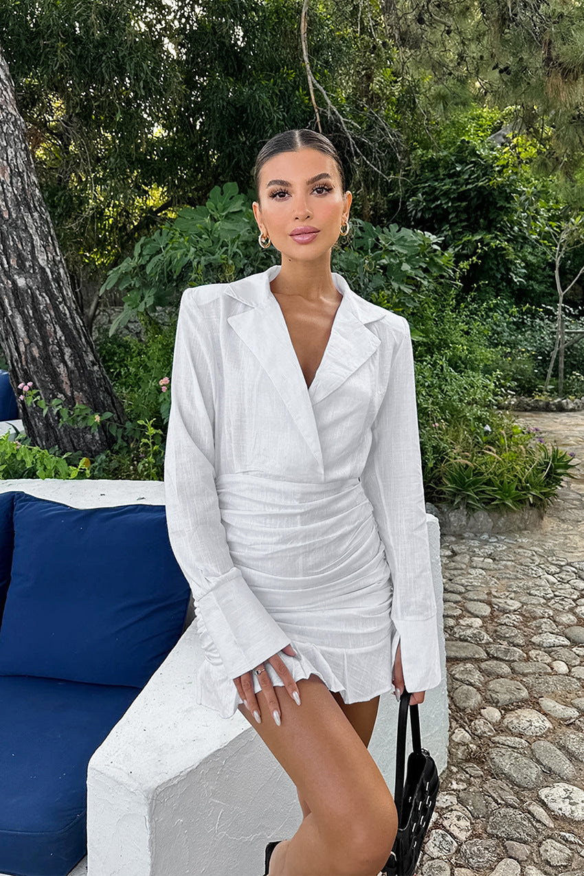 Babe Greece Mini Dress White