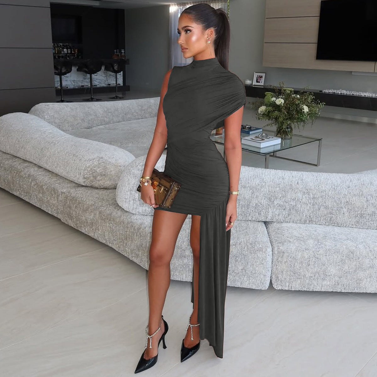 Mini Gema Dress Grey