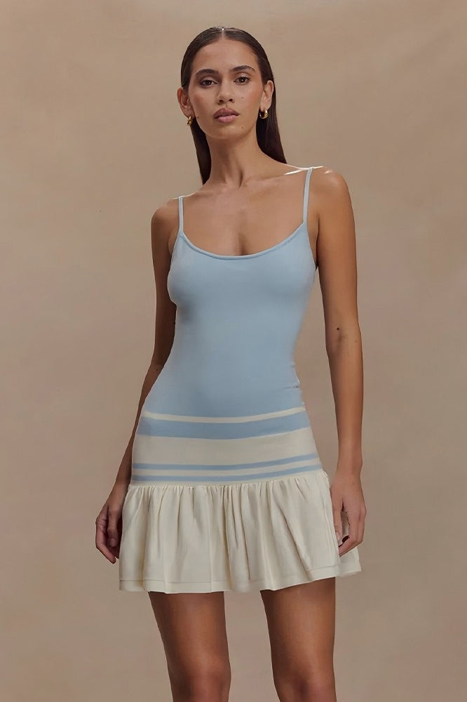 Block Color Strapless Bodycon Mini Dress
