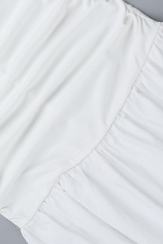 Alluring Hollow Strapless Maxi Vacation Dress
