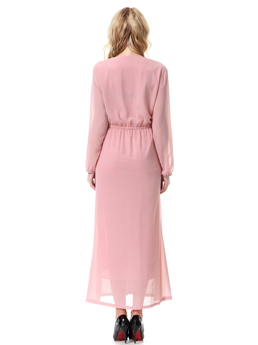 Romantic Hopeful Pleated Midi Dress Light Coral