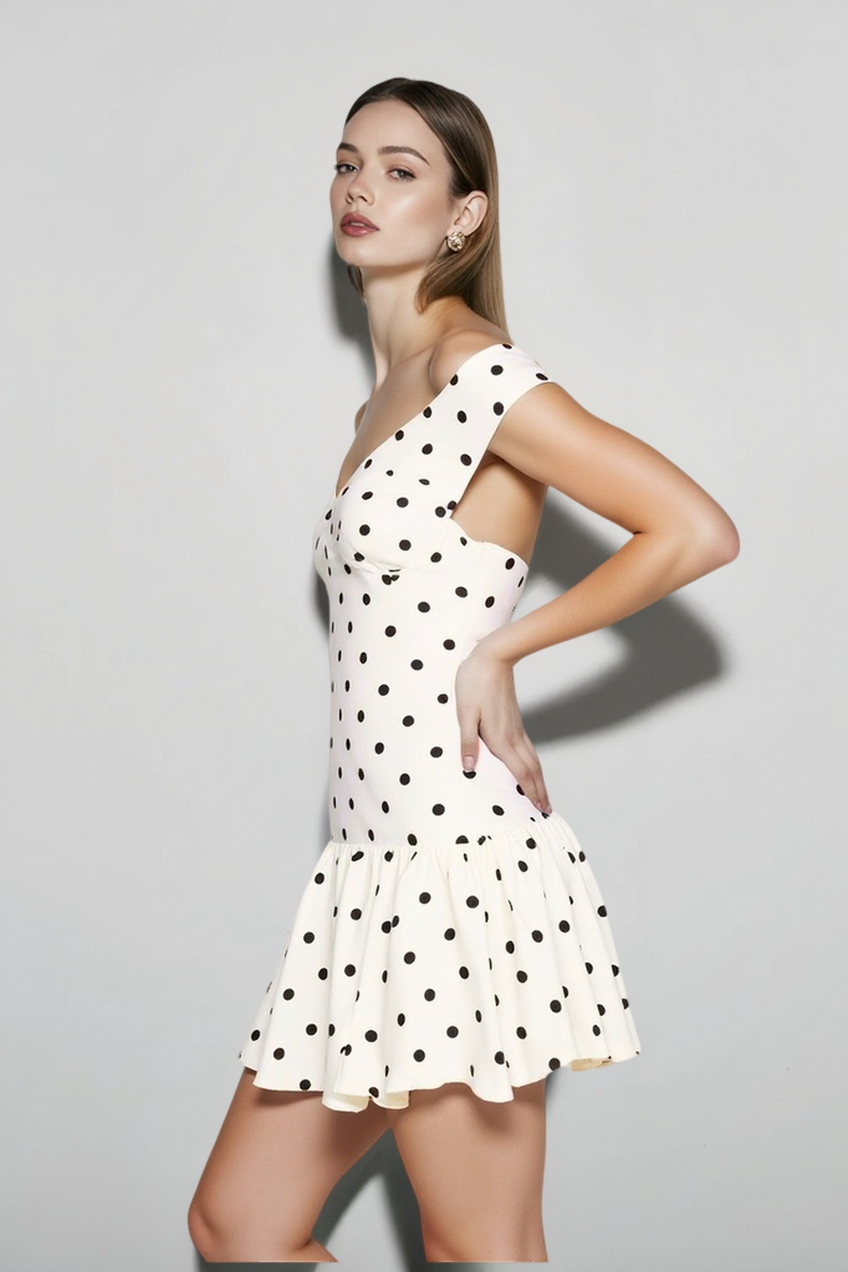 Peplum OffShoulder Mini Dress