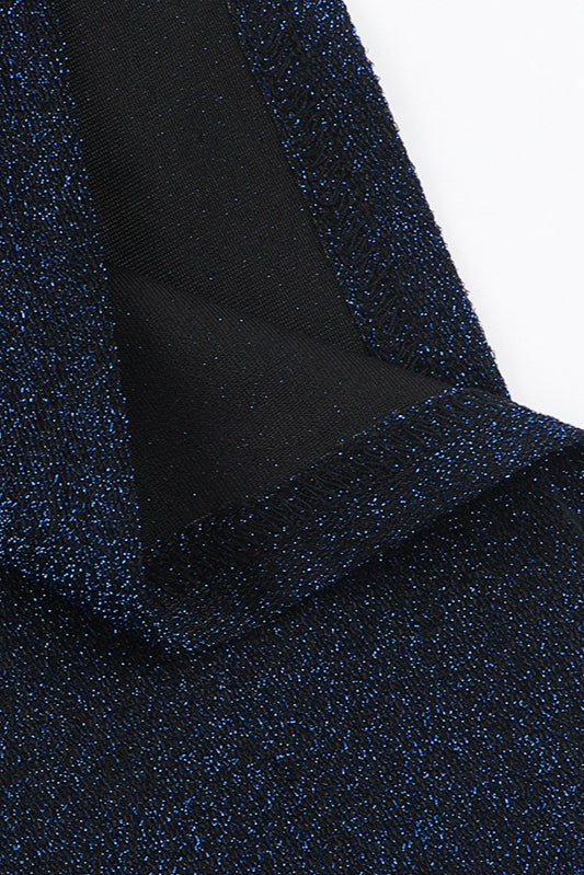 Strapless Glitter Sash Mini Dress