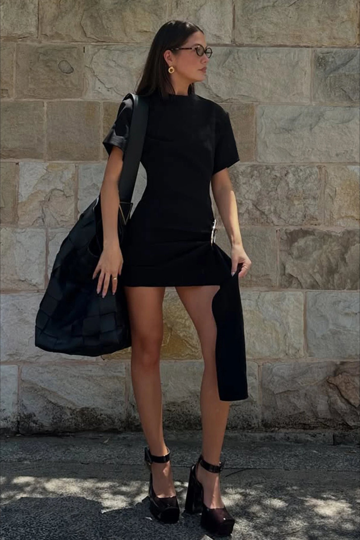 Up Lace Bodycon Mini Dress