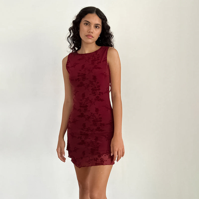 Mini Beverly Dress Maroon
