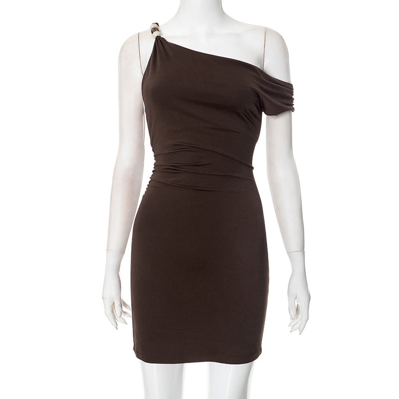 Mini Gans Dress Brown