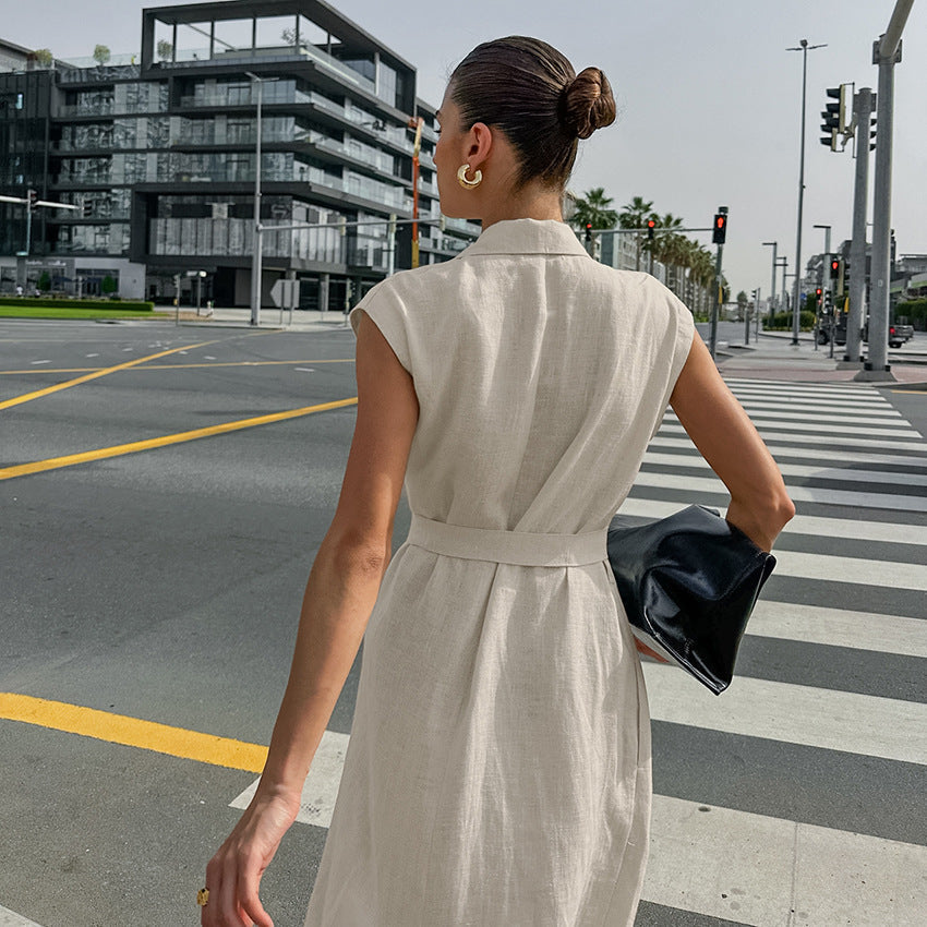 Midi Rustin Dress Khaki